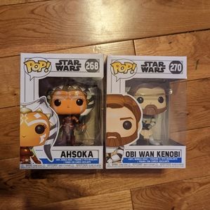 Clone Wars Funko Pops - Ahsoka and Obi-Wan Kenobi
